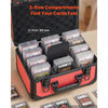 VEVOR Graded Card Case 3 Row 96 PSA Slab Storage Box with Secure Lock, Baseball Sports Trading Cards Holder Collector with 12 Dividers, Key, Holds 76 SGC 68 BGS 348 Top Loaders and 999+ Loose Cards