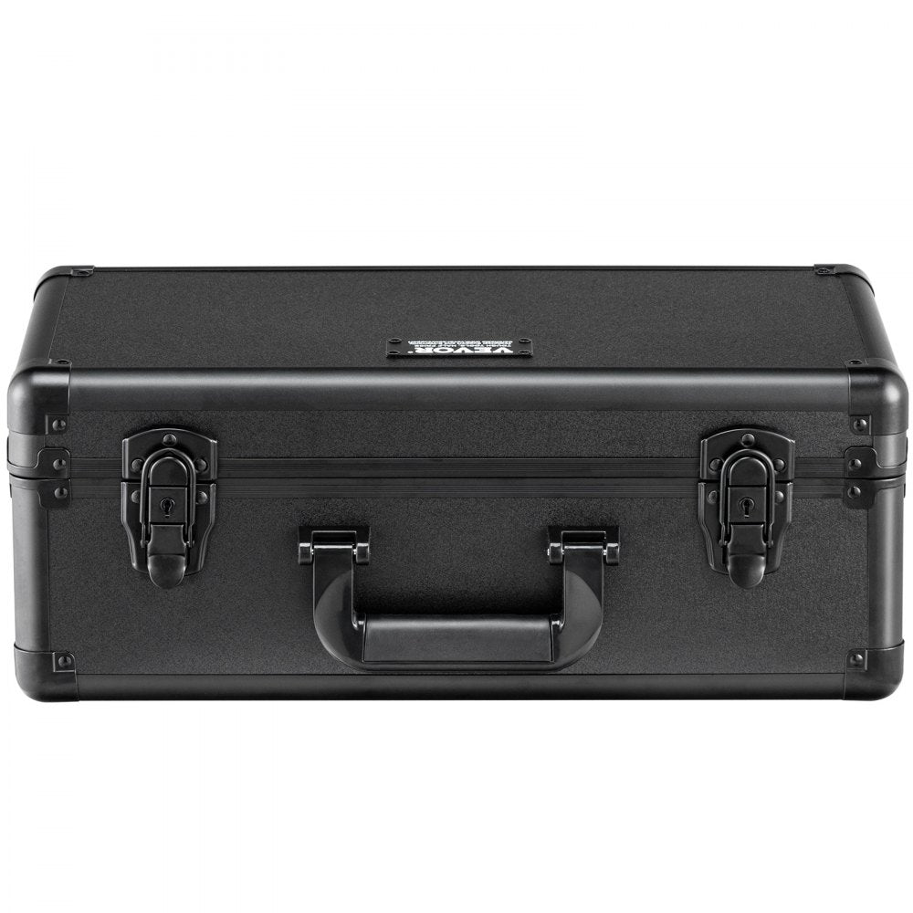 VEVOR Graded Card Storage Box, 4 Slots, Graded Sports Cards Holder Carrying Case with Key Lock Foam Dividers, for 108 PSA Graded Cards 76 BGS Cards 84 SGC Cards 388 Top Loaders or 999+ Loose Cards