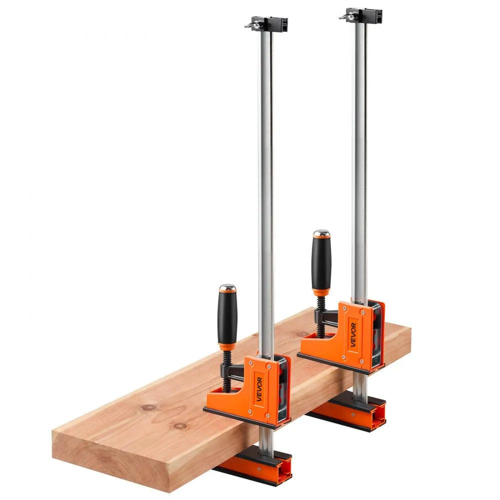 VEVOR Bar Clamps for Woodworking, 4-Pack, 24" Opening F Clamps, 1500 lbs Load Limit, Clamp/Spreader 2 Modes, Soft Rubber Pads, Ergonomic Handle, Carbon Steel Bar, for Wood Working and Metal Working