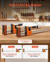 VEVOR Bar Clamps for Woodworking, 4-Pack, 24" and 31" F Clamps, 1100 lbs Load Limit, Clamp/Spreader 2 Modes, Soft Rubber Pads, Ergonomic Handle, Carbon Steel Bar, for Wood Working and Metal Working