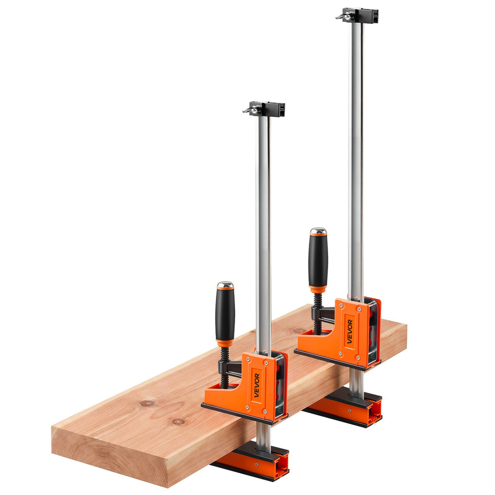 VEVOR Bar Clamps for Woodworking, 4-Pack, 24" and 31" F Clamps, 1100 lbs Load Limit, Clamp/Spreader 2 Modes, Soft Rubber Pads, Ergonomic Handle, Carbon Steel Bar, for Wood Working and Metal Working
