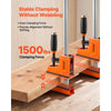 VEVOR Bar Clamps for Woodworking, 4-Pack, 36" Opening F Clamps, 1500 lbs Load Limit, Clamp/Spreader 2 Modes, Soft Rubber Pads, Ergonomic Handle, Carbon Steel Bar, for Wood Working and Metal Working