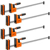 VEVOR Bar Clamps for Woodworking, 4-Pack, 36" Opening F Clamps, 1500 lbs Load Limit, Clamp/Spreader 2 Modes, Soft Rubber Pads, Ergonomic Handle, Carbon Steel Bar, for Wood Working and Metal Working