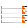 VEVOR Bar Clamps for Woodworking, 4-Pack, 36" Opening F Clamps, 1500 lbs Load Limit, Clamp/Spreader 2 Modes, Soft Rubber Pads, Ergonomic Handle, Carbon Steel Bar, for Wood Working and Metal Working