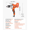 VEVOR Drill Mixer, 5/8 inch Corded Electric Drill Mixer Set, 0-850RPM 5.8A Mixing Drills, Mixing Drills Machine with D-Handle for Drilling & Blending, Handheld Cement Mixers for Fodder, Paint, Cement