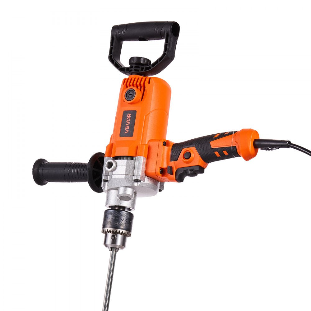 VEVOR Drill Mixer, 5/8 inch Corded Electric Drill Mixer Set, 0-750RPM 5.63A Mixing Drills, Mixing Drills Machine with D-Handle for Drilling & Blending, Handheld Cement Mixers for Fodder, Paint, Cement
