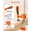 VEVOR Bar Clamps for Woodworking, 8-Pack, 24" Opening F Clamps, 600 lbs Load Limit, with Plastic Pad and Self-Locking Design, Premium Cast Iron and Carbon Steel, for Wood Working and Metal Working