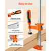 VEVOR Bar Clamps for Woodworking, 8-Pack, 36" Opening F Clamps, 600 lbs Load Limit, with Plastic Pad and Self-Locking Design, Premium Cast Iron and Carbon Steel, for Wood Working and Metal Working