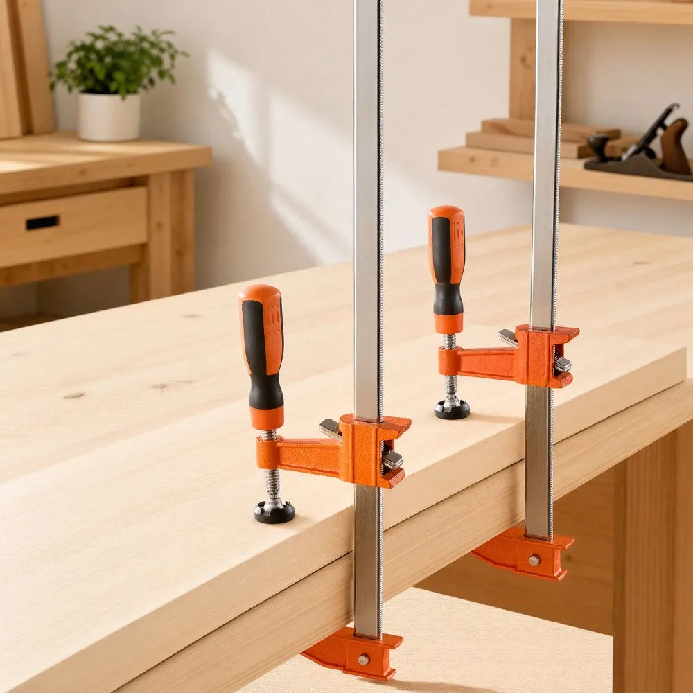 VEVOR Bar Clamps for Woodworking, 8-Pack, 36" Opening F Clamps, 600 lbs Load Limit, with Plastic Pad and Self-Locking Design, Premium Cast Iron and Carbon Steel, for Wood Working and Metal Working