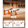 VEVOR Bar Clamps for Woodworking, 8-Pack, 6" and 12" F Clamps, 600 lbs Load Limit, with Plastic Pad and Self-Locking Design, Malleable Iron and Carbon Steel, for Wood Working and Metal Working