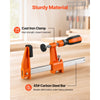 VEVOR Bar Clamps for Woodworking, 8-Pack, 6" and 12" F Clamps, 600 lbs Load Limit, with Plastic Pad and Self-Locking Design, Malleable Iron and Carbon Steel, for Wood Working and Metal Working