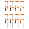 VEVOR Bar Clamps for Woodworking, 8-Pack, 6" and 12" F Clamps, 600 lbs Load Limit, with Plastic Pad and Self-Locking Design, Malleable Iron and Carbon Steel, for Wood Working and Metal Working