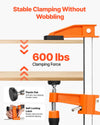 VEVOR Bar Clamps for Woodworking, 8-Pack, 6" and 12" F Clamps, 600 lbs Load Limit, with Plastic Pad and Self-Locking Design, Malleable Iron and Carbon Steel, for Wood Working and Metal Working