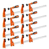 VEVOR Bar Clamps for Woodworking, 8-Pack, 6" and 12" F Clamps, 600 lbs Load Limit, with Plastic Pad and Self-Locking Design, Malleable Iron and Carbon Steel, for Wood Working and Metal Working