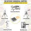 VEVOR Replacement Chopper Blade, 1/4 inch, 3 PCS French Fry Blade Assembly with 6 Extra Knives, Stainless Steel Dicer Parts and Push Block for Cutting Potatoes Carrots Onions Cucumbers Mushrooms