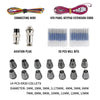 Included accessories: connecting wire, VFD keypad extension cord, aviation plugs, 20pcs mill bits, and 14pcs ER20 collets
