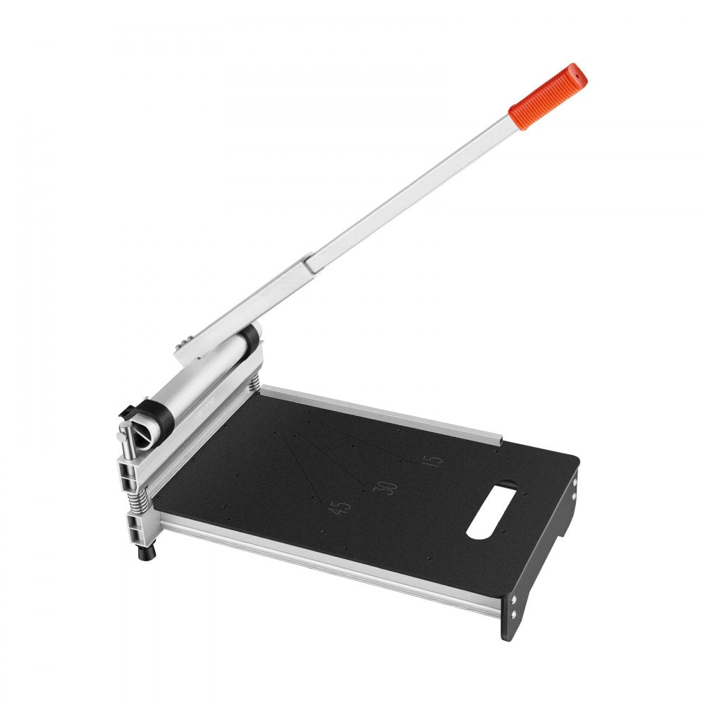 VEVOR 13 inch Vinyl Floor Cutter, 16mm Thick Laminate Flooring Cutter with 15°/30°/45° Adjustable Angle Settings, Flexible Wheels, Telescoping Handle, Cuts Engineered Wood, LVT, VCT, SPC, LVP, WPC