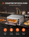 VEVOR Commercial Pizza Oven Countertop, 14-Inch Single Deck Layer, Stainless Steel Electric Pizza Oven with Stone and Handle, Multipurpose Indoor Pizza Maker for Restaurant Home Pretzels Baked