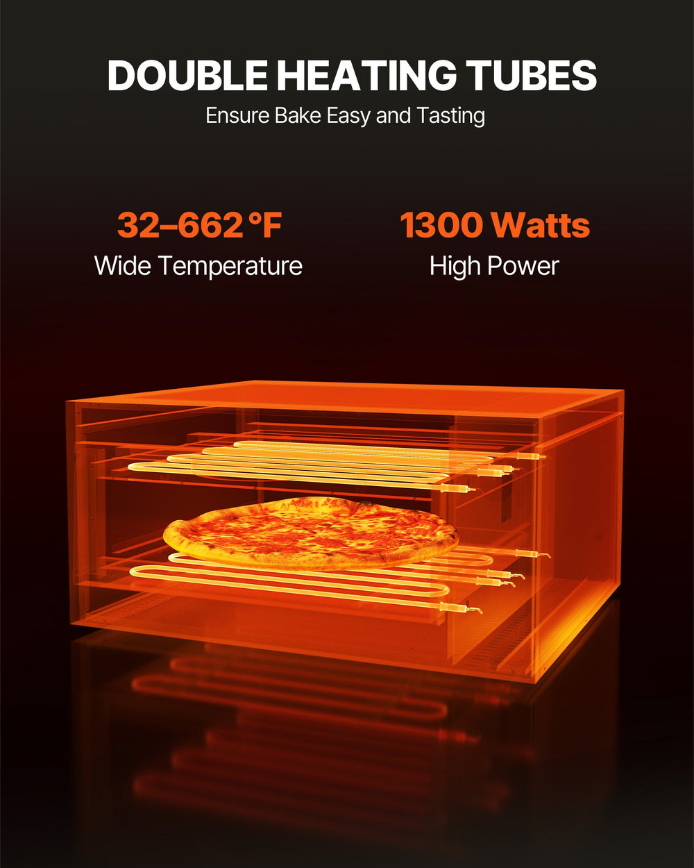 VEVOR Commercial Pizza Oven Countertop, 14-Inch Single Deck Layer, Stainless Steel Electric Pizza Oven with Stone and Handle, Multipurpose Indoor Pizza Maker for Restaurant Home Pretzels Baked
