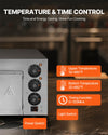 VEVOR Commercial Pizza Oven Countertop, 14-Inch Single Deck Layer, Stainless Steel Electric Pizza Oven with Stone and Handle, Multipurpose Indoor Pizza Maker for Restaurant Home Pretzels Baked