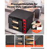 VEVOR Electric Pizza Oven, 2x16-Inch Double Deck Countertop Pizza Maker for Home Kitchen Restaurant, Heavy-Duty Iron Body, 662℉, Independent Temp & Time Control, 2700W Commercial Cooker, 2 Stones