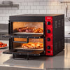 VEVOR Electric Pizza Oven, 2x16-Inch Double Deck Countertop Pizza Maker for Home Kitchen Restaurant, Heavy-Duty Iron Body, 662℉, Independent Temp & Time Control, 2700W Commercial Cooker, 2 Stones