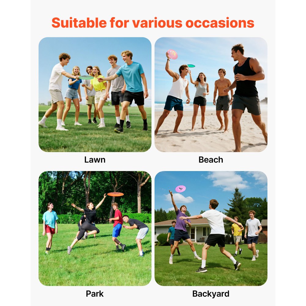 VEVOR Disc Golf Set, 5 PCS Beginners Flying Discs, Disc Golf Starter Set for Full-Body Strength Training, with Putter, Mid-Range, Driver, Mini Marker, for Outdoor Backyard, Lawn, Beach
