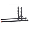 VEVOR Pallet Forks 4000 lbs 60 in Clamp-On Pallet Forks with Anti-Tilt Bar, Tractor Attachment for Skid Steer & Loader Bucket, Adjustable Stabilizer Bar, Heavy-Duty Reinforced Bucket Fork, Orange Tips