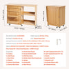VEVOR Folding Sewing Table, Multipurpose Sewing Machine Table with Compact Design, Wheels, Shelves, Storage Trays, Wooden Pegs, and Magnetic Doors, Sewing Desk Cabinet for Sewing Machine, Wood Color