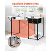 VEVOR Sewing Table, Multipurpose Sewing Machine Table with Drawers, Foldable Side Shelf, Adjustable Shelf, Steel Legs, Computer Desk for Home, Fashion Studio, Art Studio, Educational Institution