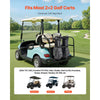 VEVOR Golf Cart Bag Holder, 53.9 x 7.7 x 2.4 Inch, Compatible with Most 2+2 Golf Cart Rear Seat with 1.2-Inch Square Tubes, Adjustable Rear Seat Carts Club Holder with Strap, No Drilling Required