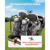 VEVOR Golf Cart Bag Holder, 53.9 x 7.7 x 2.4 Inch, Compatible with Most 2+2 Golf Cart Rear Seat with 1.2-Inch Square Tubes, Adjustable Rear Seat Carts Club Holder with Strap, No Drilling Required