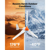 VEVOR 1200W 24V Wind Turbine Generator, 3-Blade Wind Turbine Kit with Wind/Solar Hybrid Controller, Efficient 3-Phase AC Permanent Wind Power Generator for RV Boat Home Farm (Tower Pole Not Included)