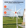 VEVOR 800W 12V Wind Turbine Generator, 5-Blade Wind Turbine Kit with Wind & Solar Hybrid Controller, Efficient 3-Phase AC Permanent Wind Power Generator for RV Boat Home Farm (Tower Pole Not Included)