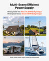 VEVOR 1500W 24V Wind Turbine Generator, 3-Blade Wind Turbine Kit with Wind/Solar Hybrid Controller, Efficient 3-Phase AC Permanent Wind Power Generator for RV Boat Home Farm (Tower Pole Not Included)