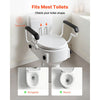 VEVOR Raised Toilet Seat with Arms, 300 lbs Load Capacity, 3-Level Adjustable Height, Widened Commode Elevated Toilet Seat Riser with Padded Handles for Seniors, Elderly, Handicap, Disabled, Adults