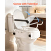 VEVOR Raised Toilet Seat with Arms, 300 lbs Load Capacity, 3-Level Adjustable Height, Widened Commode Elevated Toilet Seat Riser with Padded Handles for Seniors, Elderly, Handicap, Disabled, Adults