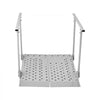 VEVOR Wheelchair Ramp with Handrails, 44.9 x 33.5 in, Heavy Duty Aluminum Handicap Ramp, 440 lbs Capacity, Non-Slip Portable Threshold Ramps for Home Steps, Stairs, Doorways, Curbs, Walkers, Scooters
