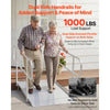 VEVOR Wheelchair Ramp with Handrails, 71.1 x 32.7 in, Heavy Duty Wide Aluminum Wheelchair Ramp with Adjustable Legs, 1000 lbs Capacity, Portable Threshold Ramps for Home Steps, Stairs, Doorways, Curbs