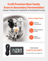 VEVOR Pressure Fermenter 15 PSI, 8 Gal/30L All-in-One Stainless Steel Conical Secondary Fermentation Bucket, for Wine, Beer Brewing Equipment