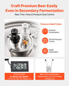 VEVOR Pressure Fermenter 15 PSI, 16 Gal/60L All-in-One Stainless Steel Conical Secondary Fermentation Bucket, with Cooling Tube, Yeast Slurry Collection Bottle, for Wine, Beer Brewing Equipment