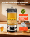 VEVOR Beer Brewing Equipment, 8 Gal/30L 304 Stainless Steel Home Beer Brewer,1500W All-in-One Home Brewing Kit with Tall strainer, Integrated Inner Barrel & Reinforced Handle