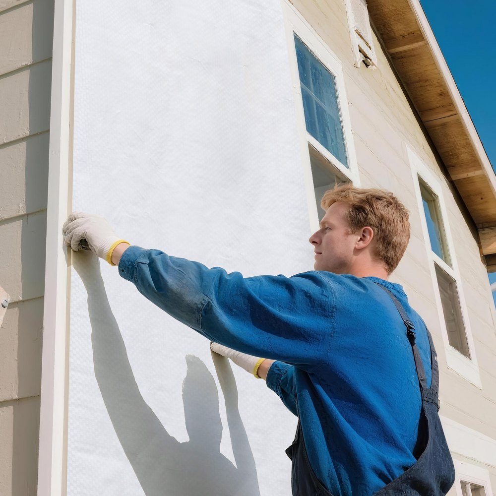 VEVOR House Wrap, 9 x 75 ft, 0.13 mm Thick Vapor Barrier, Heavy Duty Plastic Sheeting for Tear-resistant, Drop Cloth Vapor Barrier Covering for Residential & Commercial Construction, White