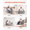 VEVOR Bean Bag Chair, BeanBag Sofa Chair with Armrests for Adults, Fluffy Plush & High-Density Foam Filling Adult Bean Bag with Zapper, Comfy Lazy Sofa Chair Ideal for Living Room, Bedroom, Grey