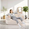 VEVOR Bean Bag Chair, BeanBag Sofa Chair with Armrests for Adults, Fluffy Plush & High-Density Foam Filling Adult Bean Bag with Zapper, Comfy Lazy Sofa Chair Ideal for Living Room, Bedroom, Beige