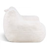 VEVOR Bean Bag Chair, 3 feet Bean Bag Chair with Soft Armrests and Storage Pocket, 25D Memory Foam Filled with Soft Teddy Velvet Cover, Bean Bag for Bedroom or Playroom, White