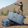 VEVOR Hard Rifle Case, Lockable Rifle Case with 4 Layers Pre-cut Foams, 36 in Gun Storage with Wheels, IP67 Waterproof & Dustproof Pistol Storage Cases for Rifles, Shotguns, Airsoft Guns, Grey