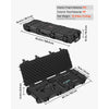 VEVOR Hard Rifle Case, Lockable Rifle Case with Pre-cut Foams, 40 in Gun Storage with Wheels, IP67 Waterproof & Dustproof Movable Large Pistol Storage for Rifles, Shotguns, Airsoft Guns, Black