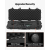 VEVOR Hard Rifle Case, Lockable Rifle Case with Pre-cut Foams, 40 in Gun Storage with Wheels, IP67 Waterproof & Dustproof Movable Large Pistol Storage for Rifles, Shotguns, Airsoft Guns, Black