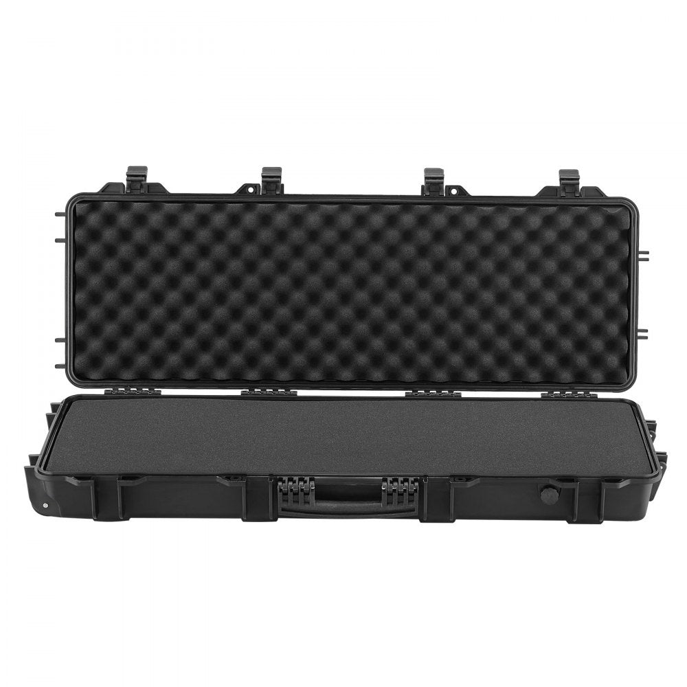 VEVOR Hard Rifle Case, Lockable Rifle Case with Pre-cut Foams, 40 in Gun Storage with Wheels, IP67 Waterproof & Dustproof Movable Large Pistol Storage for Rifles, Shotguns, Airsoft Guns, Black